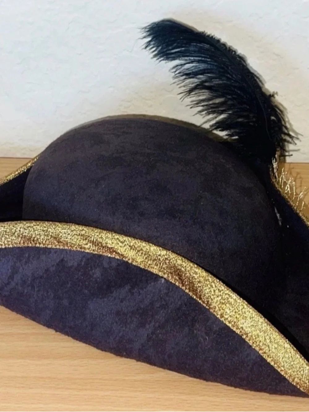 Disney Store Descendants Uma Costume Pirate Hat Black Fancy Gold Youth OSFM
